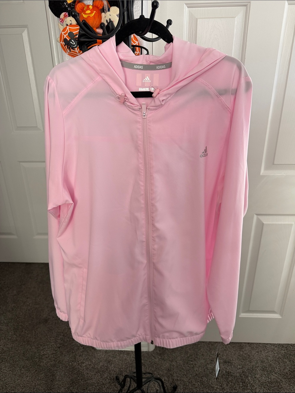 NWT adidas Light Pink Hooded Zip Jacket Women’s XL